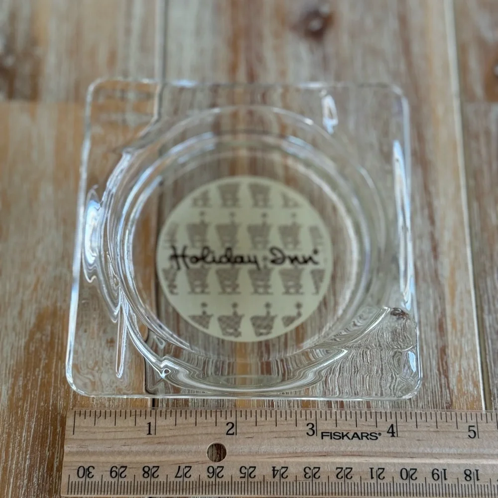 Vintage Holiday Inn Glass Ashtray